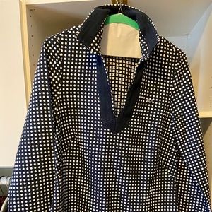 Vineyard Vines Womens Navy Polka Dot Tunic